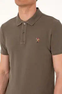 US Polo Assn. Men slim Fit Polo Shirt Collar Mink Basic T-Shirt - Image 7