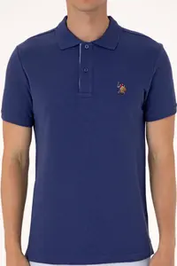 US Polo Assn. Men slim Fit Polo Shirt Collar Light Navy Basic T-Shirt - Image 6