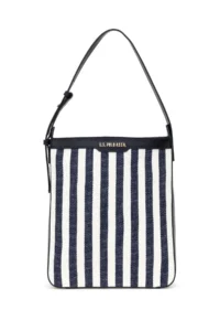 US Polo Assn. Women Navy Blue Striped Kanvas Tote Bag - Image 3
