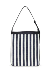 US Polo Assn. Women Navy Blue Striped Kanvas Tote Bag - Image 5