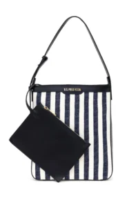US Polo Assn. Women Navy Blue Striped Kanvas Tote Bag - Image 6