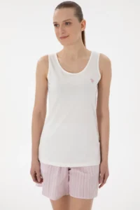 US Polo Assn. Women Ecru Pajama Set - Image 3
