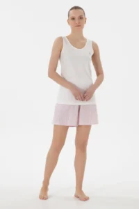 US Polo Assn. Women Ecru Pajama Set - Image 4