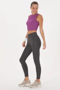 US Polo Assn. Women Anthracite High Waist Sports Leggings - Image 2
