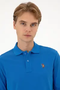 US Polo Assn. Men Regular Fit Polo Shirt Collar Dark Blue Basic Sweatshirt - Image 2