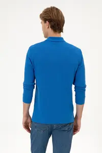 US Polo Assn. Men Regular Fit Polo Shirt Collar Dark Blue Basic Sweatshirt - Image 5