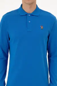 US Polo Assn. Men Regular Fit Polo Shirt Collar Dark Blue Basic Sweatshirt - Image 6