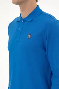 US Polo Assn. Men Regular Fit Polo Shirt Collar Dark Blue Basic Sweatshirt - Image 7