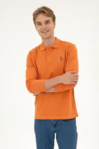 US Polo Assn. Men Regular Fit Polo Shirt Collar Copper Basic Sweatshirt - Image 3