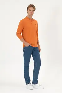 US Polo Assn. Men Regular Fit Polo Shirt Collar Copper Basic Sweatshirt - Image 4