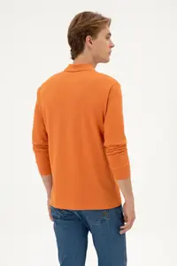 US Polo Assn. Men Regular Fit Polo Shirt Collar Copper Basic Sweatshirt - Image 5