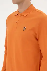 US Polo Assn. Men Regular Fit Polo Shirt Collar Copper Basic Sweatshirt - Image 7