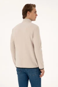 US Polo Assn. Men Regular Fit Stone Fleece Half Zippered Basic Sweatshirt - Image 5