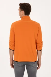 US Polo Assn. Men Regular Fit Copper Fleece Half Zippered Basic Sweatshirt - Image 5