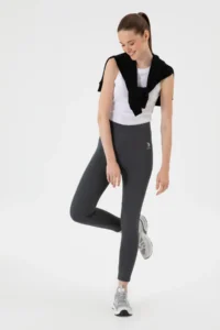 US Polo Assn. Women Anthracite High Waist Shaping Daily Leggings - Image 3