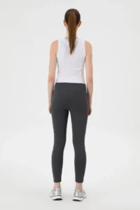 US Polo Assn. Women Anthracite High Waist Shaping Daily Leggings - Image 4