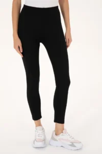 US Polo Assn. Women Black High Waist Shaping Daily Leggings - Image 4