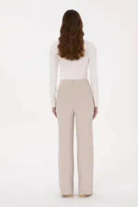 US Polo Assn. Women Stone Loose Fit Knitwear Pants - Image 4