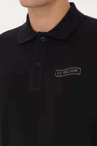 US Polo Shirt Assn. Men Regular Fit Polo Shirt Shirt Collar Black Sweatshirt - Image 7