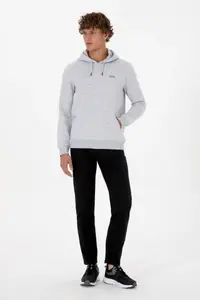 US Polo Assn. Men Regular Fit Hooded Fleece Light Gray Basic Sweatshirt - Image 4