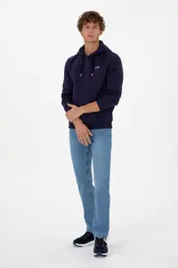 US Polo Assn. Men Regular Fit Hooded Fleece Plum Basic Sweatshirt - Image 4