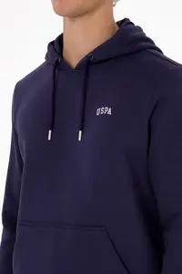 US Polo Assn. Men Regular Fit Hooded Fleece Plum Basic Sweatshirt - Image 7