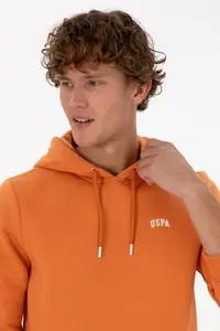 US Polo Assn. Men Regular Fit Hooded Fleece Copper Basic Sweatshirt - Image 2