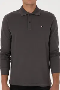 US Polo Assn. Men Regular Fit Polo Shirt Collar Gray Basic Sweatshirt - Image 6