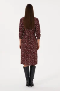 US Polo Assn. Women Navy Blue Arched Weaving Dress - Image 4