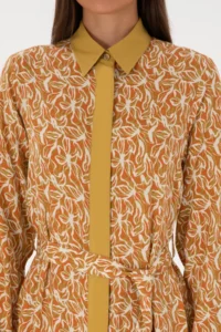 US Polo Assn. Women Mustard Arched Weaving Dress - Image 5