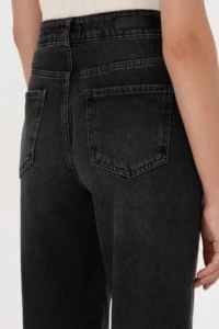 US Polo Assn. Women Black Mom High Waist Fit Jeans Pants - Image 6