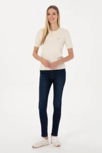 US Polo Assn. Women Dark Blue skinny High Waist Fit Jeans Pants