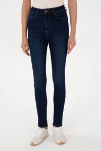US Polo Assn. Women Dark Blue skinny High Waist Fit Jeans Pants - Image 2