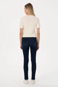 US Polo Assn. Women Dark Blue skinny High Waist Fit Jeans Pants - Image 4