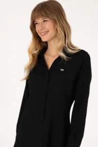 US Polo Assn. Women Black Mini Size Weaving Dress - Image 2