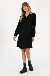 US Polo Assn. Women Black Mini Size Weaving Dress - Image 3