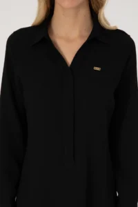 US Polo Assn. Women Black Mini Size Weaving Dress - Image 5