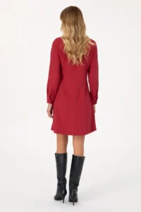 US Polo Assn. Women Koyu Raspberry Mini Size Weaving Dress - Image 4
