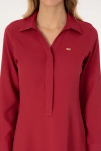 US Polo Assn. Women Koyu Raspberry Mini Size Weaving Dress - Image 5