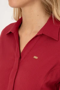US Polo Assn. Women Koyu Raspberry Mini Size Weaving Dress - Image 6