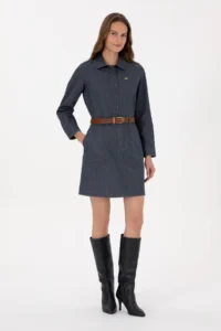 US Polo Assn. Women Black Mini Size Weaving Dress