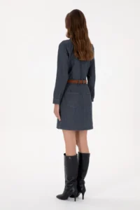 US Polo Assn. Women Black Mini Size Weaving Dress - Image 4