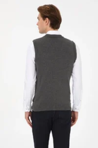 US Polo Assn. Men Anthracite Melanj Pullover - Image 5