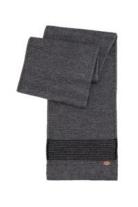 US Polo Assn. Men Anthracite Melange Scarf