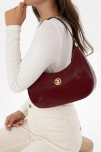 US Polo Assn. Women Burgundy Rugan Tote Bag - Image 2