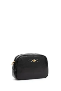 US Polo Assn. Women Black Kroko Crossbody Bag - Image 4