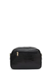 US Polo Assn. Women Black Kroko Crossbody Bag - Image 5