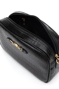 US Polo Assn. Women Black Kroko Crossbody Bag - Image 7