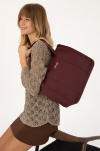 US Polo Assn. Women Burgundy Tote Bag - Image 2