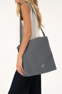 US Polo Assn. Women Gray Suede Shoulder Bag - Image 2